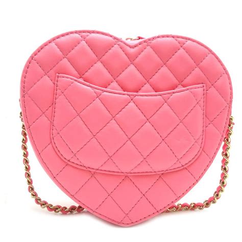 chanel heart bag pink|chanel heart bag coral pink.